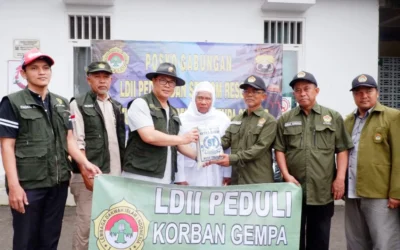 Peduli Kepada Sesama, LDII Jabar Serahkan Bantuan Korban Gempa Cianjur