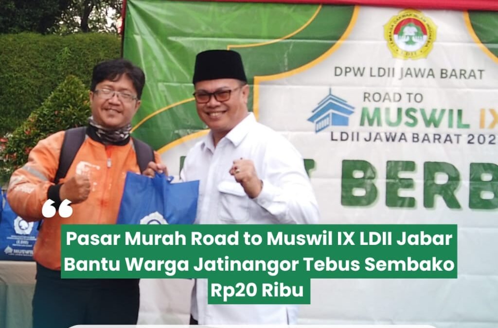 Pasar Murah Road to Muswil IX LDII Jabar Bantu Warga Jatinangor Tebus Sembako Rp 20.000